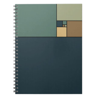 Golden Ratio Squares (Neutrals) Spiral Notebook