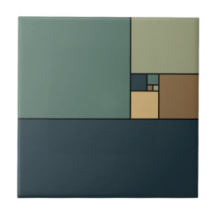 Golden Ratio Squares (Neutrals) Tile