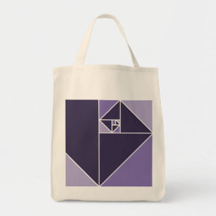 Golden Ratio Triangles (Purple) Tote Bag