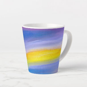 Golden Ray Abstract Latte Mug