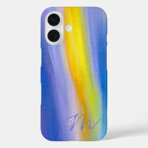 Golden Ray Modern Abstract Art iPhone 16 Case