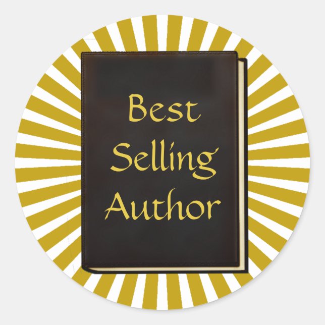 Golden Rays Best Selling Author Book  Classic Round Sticker (Front)