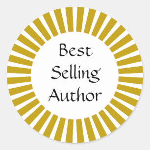 Golden Rays Best Selling Author  Classic Round Sticker