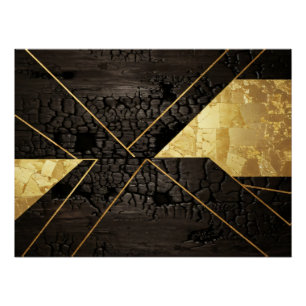 Golden Rebirth: Elegant Art from Chaos Poster