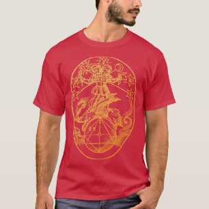 Golden Rebis Vintage Alchemy Illustration T-Shirt