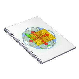Golden rectangle shapes spiral notebook