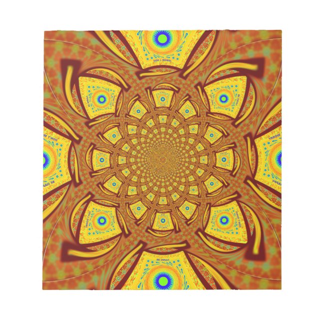 Golden Red African Asian traditional colours Notepad (Front)