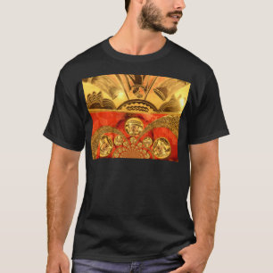 Golden red African traditional art T-Shirt