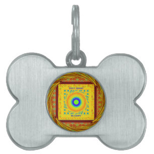 Golden Red African Traditional Colour Vector Desig Pet Tag