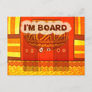 Golden Red African Traditional Colours Print Postcard