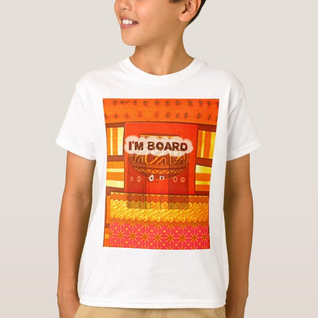 Golden Red African Traditional Colours Print T-Shirt (Front)