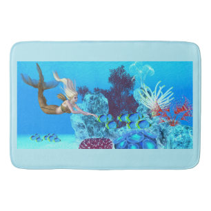 Golden Reef Mermaid Bath Mat