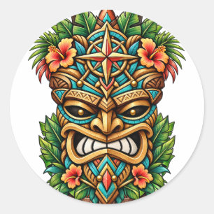 Golden Reef Tiki Guardian Tiki Sticker