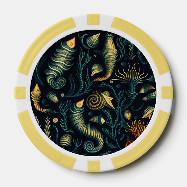 Golden Reefs Poker Chips (Front)