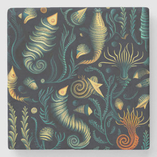 Golden Reefs Stone Coaster