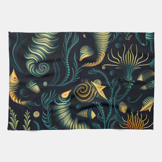 Golden Reefs Tea Towel (Horizontal)