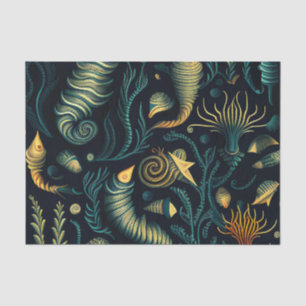 Golden Reefs Tissue Paper