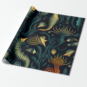 Golden Reefs Wrapping Paper