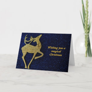 Golden Reindeer Card