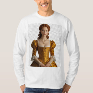 "Golden Renaissance Lady - Elegant Art and Realis T-Shirt