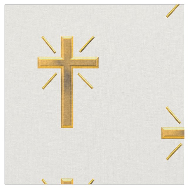 Golden Resurrection Cross Fabric (Close Up)