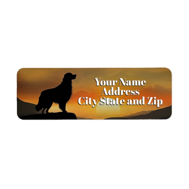 Golden Retirever Cool Return Address Labels (Front)