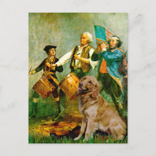 Golden Retriever 1 - Spirit of '76 Postcard