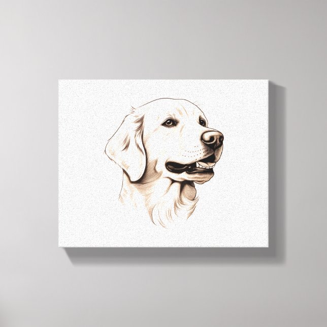 Golden Retriever  2 Canvas Print (Front)