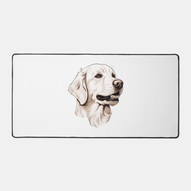 Golden Retriever  2 Desk Mat (Front)