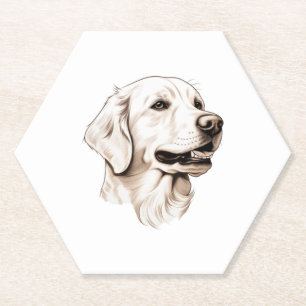 Golden Retriever  2 Paper Coaster