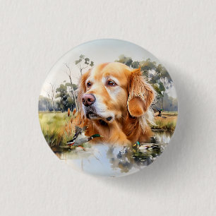 Golden Retriever 3 Cm Round Badge