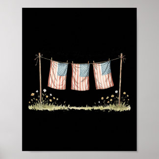Golden Retriever 4th Of July American Flag  Poster
