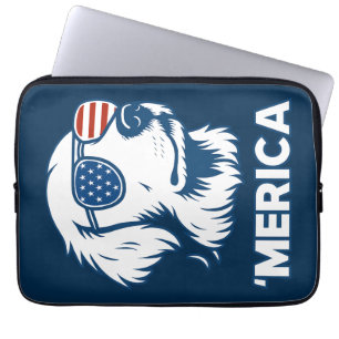 Golden Retriever 4th Of July Merica Laptop Sleeve