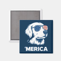 Golden Retriever 4th Of July Merica