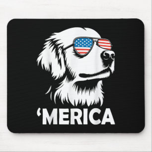 Golden Retriever 4th Of July Merica T-shirt.png Mouse Pad