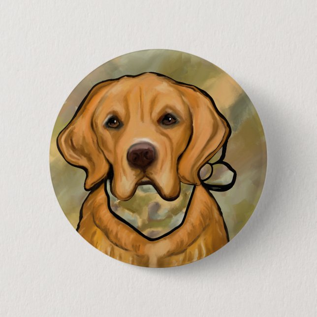 Golden Retriever 6 Cm Round Badge (Front)