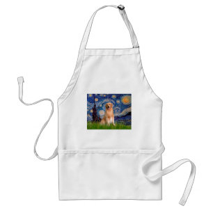 Golden Retriever 8 - Starry Night Standard Apron