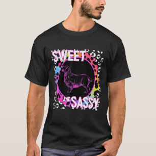 Golden Retriever 90s Nostalgia Rainbow Leopard Pri T-Shirt