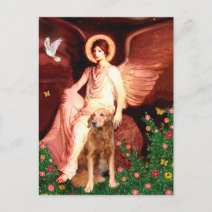 Golden Retriever 9 - Seated Angel Postcard