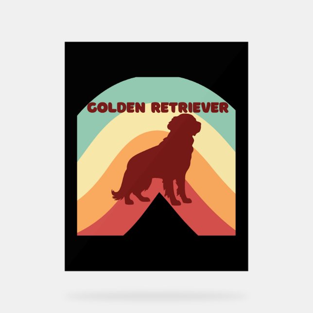 Golden Retriever  Acrylic Sign (Front)