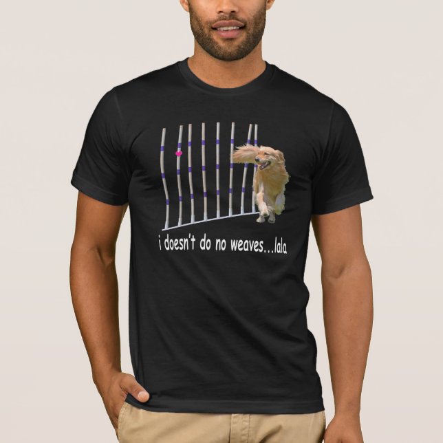 Golden Retriever Agility 'Weaves' Dark T-shirt (Front)
