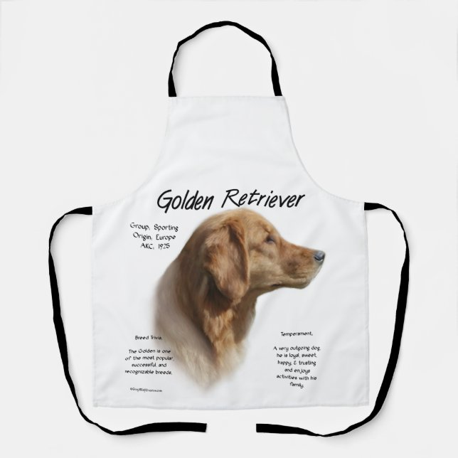 Golden Retriever All-Over Print Apron (Front)