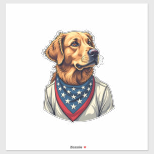 Golden Retriever Americana Vintage Engraved Shirt