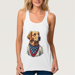 Golden Retriever Americana Vintage Engraved Shirt