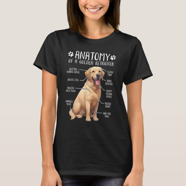 Golden Retriever Anatomy Dog  Owner T-Shirt (Front)