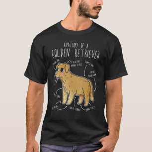 Golden Retriever Anatomy Pet Dog Doggo Mum Dad T-Shirt