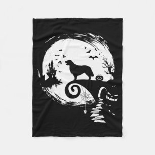 Golden Retriever And Moon Halloween Costume Dog Lo Fleece Blanket
