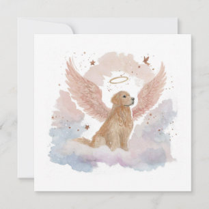 Golden Retriever Angel Card