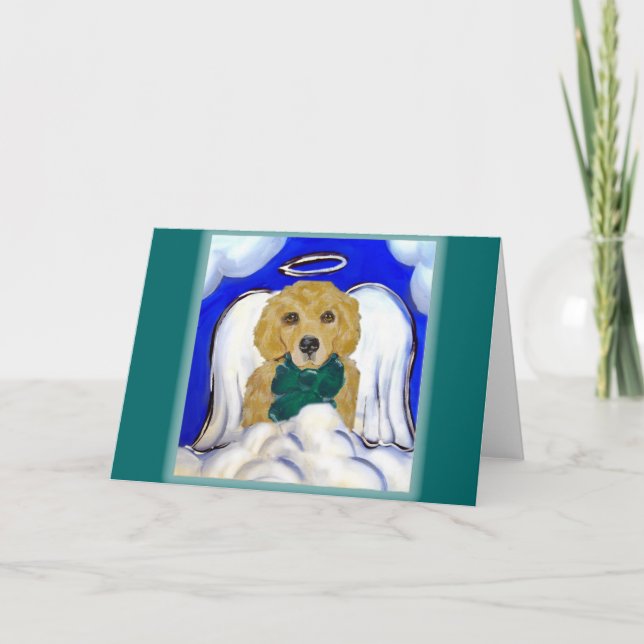 Golden Retriever Angel Card (Front)