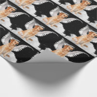 Golden Retriever Angel Dog with Halo and Wings